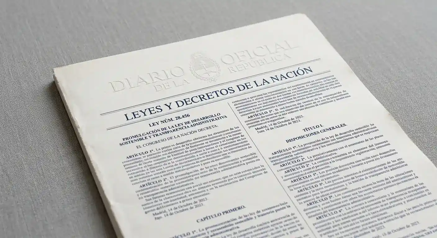 Página de un boletín oficial que simboliza la publicación de la ley del juego